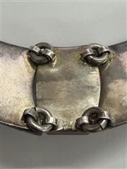 Vintage Taxco .950 Silver Inlay Choker Collar Neklace Made in Mexico 131.8G